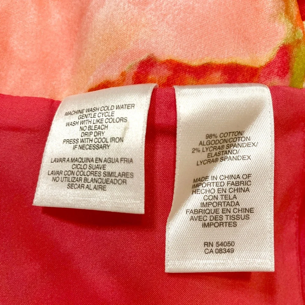 Jones New York Collection Pink, Lime, Yellow, & White Stretch Skirt - Size 16 - Picture 9 of 10